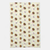 Osterhase Goldenes Retriever Muster Geschirrtuch (Vertikal)