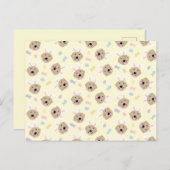 Osterhase Goldenes Retriever Muster Postkarte (Vorne/Hinten)