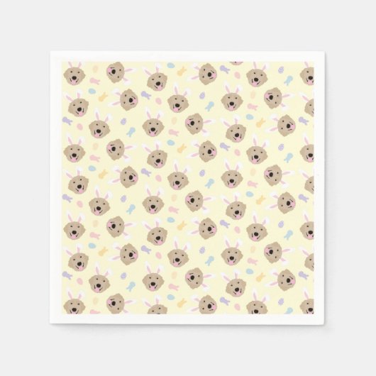 Osterhase Goldenes Retriever Muster Serviette (Vorderseite)
