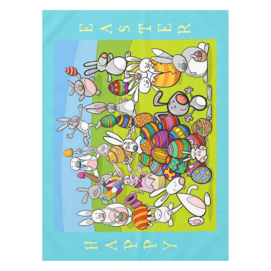 Osterhase Große Eierjagd Tischdecke (Vorderseite)