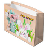 Osterhase Große Geschenktüte (Rückseite Schrägansicht)