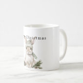 Osterhase Grüne Mütze Weihnachten Kaffeetasse (VorderseiteRechts)