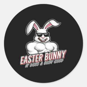 Osterhase Gymer Gymer Gymer Körper Runder Aufkleber
