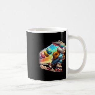 Osterhase Hip Hop Hase Regenbogen Rollschuh  Kaffeetasse