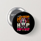 Osterhase Hippity Funny Girl Button (Vorne & Hinten)