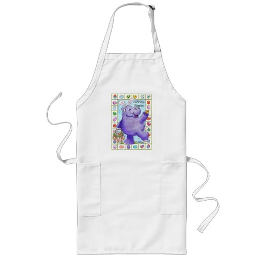Osterhase Hippo Lange Schürze (Vorne)