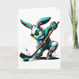 Osterhase Hockey Spieler Hase Ei Männer Frauen Bo Karte