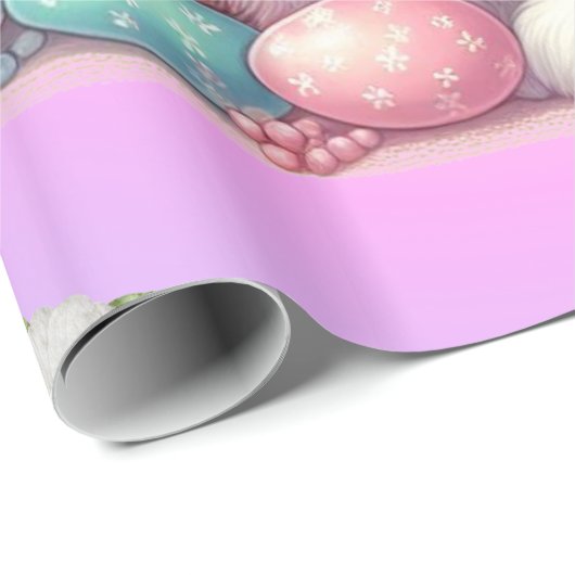 Osterhase Hübsche Pastete Geschenkpapier (Rolleneckpunkt)