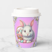 Osterhase Hübsche Pastete Pappbecher (Rückseite)