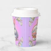 Osterhase Hübsche Pastete Pappbecher (Rechts)