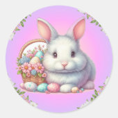 Osterhase Hübsche Pastete Runder Aufkleber (Vorderseite)