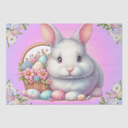 Osterhase Hübsche Pastete Seidenpapier (Vorderseite)