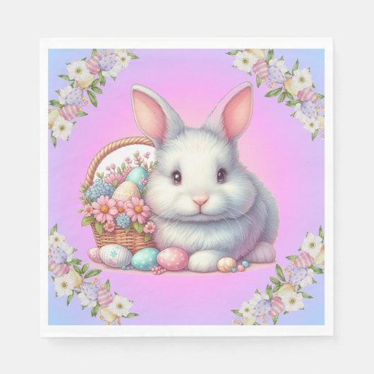 Osterhase Hübsche Pastete Serviette (Vorderseite)