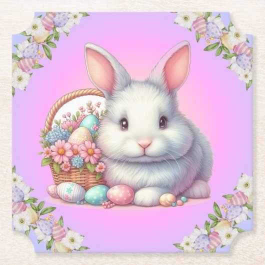 Osterhase Hübsche Pastete Untersetzer (Vorderseite)