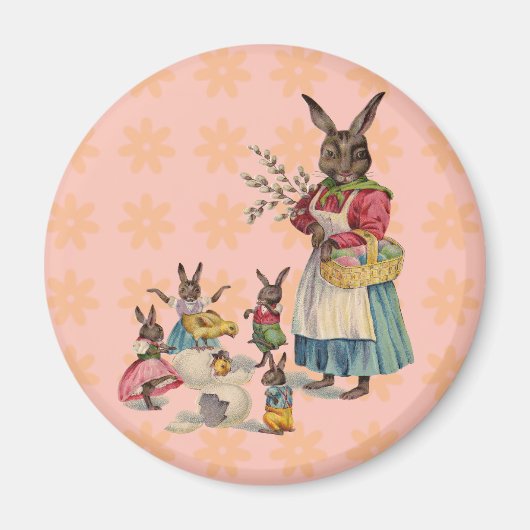 Osterhase Hühner Hasen Eier Magnet (Vorne)