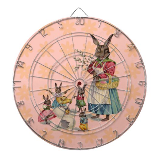 Osterhase Hühnerhase Eier Dartscheibe (vorne)