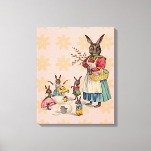 Osterhase Hühnerhase Eier Leinwanddruck