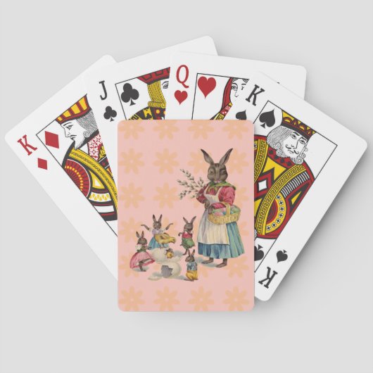 Osterhase Hühnerhase Eier Spielkarten (Rückseite)