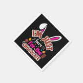 Osterhase Ich bin nur für die Schokolade hier Serviette (Ecke)