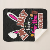 Osterhase Ich bin nur für die Schokolade hier Sherpadecke (Vorderseite (Horizontal))