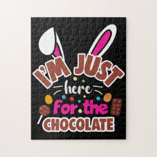 Osterhase Ich bin nur wegen der Schokolade hier Puzzle