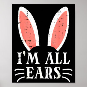 Osterhase Ich Höre Zu Lustiger Hase Pun Frauen Mic Poster