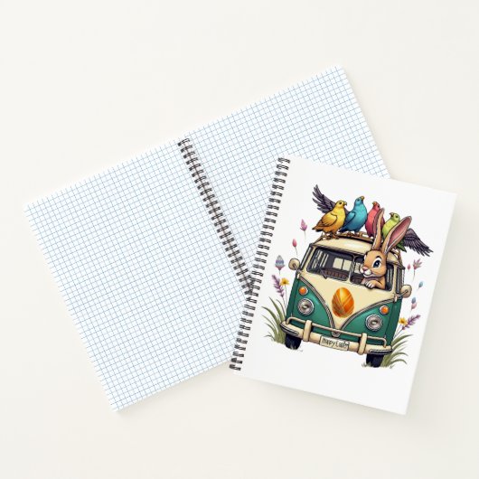 Osterhase im Bus mit Vogelfreunden - Frühjahr 2008 Notizblock (Innenseite)