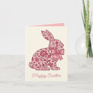 Osterhase im Chinoiserie-Stil in Rosa und Creme