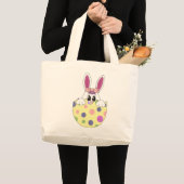 Osterhase im Ei Jumbo Stoffbeutel (Vorderseite (Produkt))