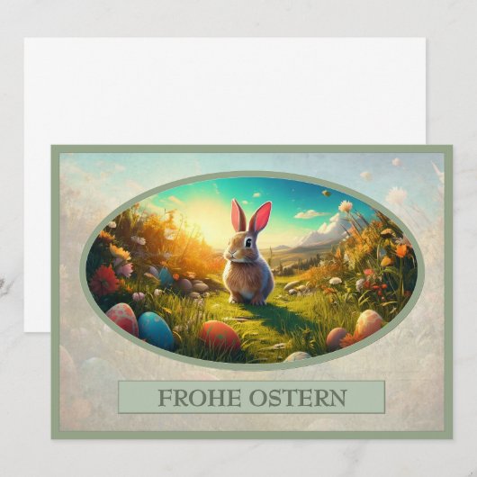 Osterhase im Frühlingszauber (Vorne/Hinten)