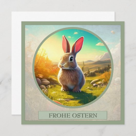 Osterhase im Frühlingszauber (Vorne/Hinten)