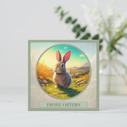 Osterhase im Frühlingszauber (Stehend Vorderseite)