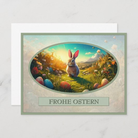 Osterhase im Frühlingszauber (Vorne/Hinten)