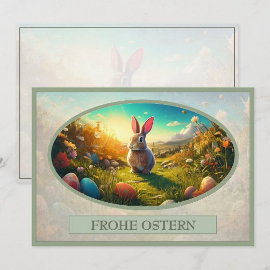 Osterhase im Frühlingszauber (Vorne/Hinten)