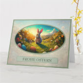 Osterhase im Frühlingszauber Karte (Gelbe Blume)