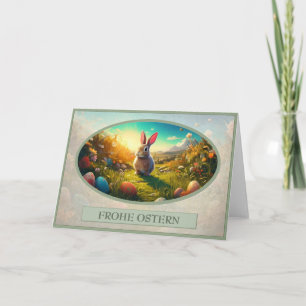 Osterhase im Frühlingszauber Karte