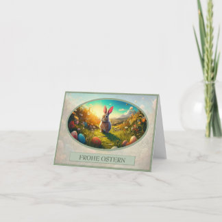 Osterhase im Frühlingszauber Karte