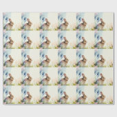 Osterhase im Garten Geschenkpapier (Flach)