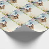 Osterhase im Garten Geschenkpapier (Ecke)