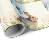 Osterhase im Garten Geschenkpapier (Rolleneckpunkt)