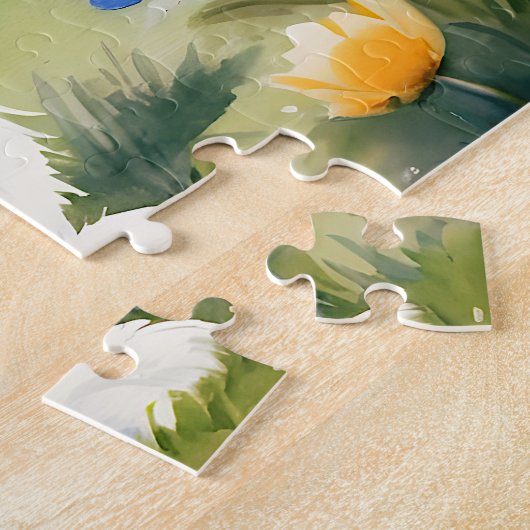 Osterhase im Garten, Ostern Puzzle (Seite)