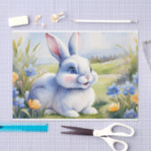 Osterhase im Garten, Ostern Seidenpapier (Handwerk)