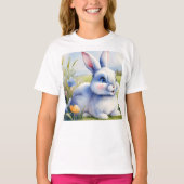 Osterhase im Garten, Ostern T-Shirt (Vorderseite)