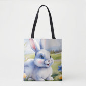 Osterhase im Garten, Ostern Tasche (Vorderseite)