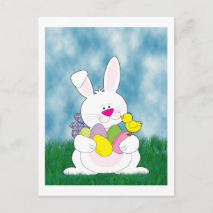 Osterhase im Gras Feiertagspostkarte