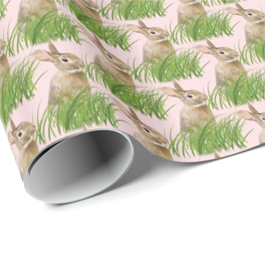 Osterhase im Gras Geschenkpapier (Rolleneckpunkt)