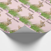 Osterhase im Gras mit Eiern Geschenkpapier (Ecke)