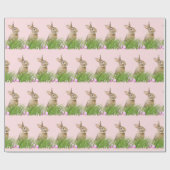 Osterhase im Gras mit Eiern Geschenkpapier (Flach)