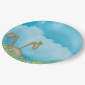 Osterhase im Gras Pappteller (Schrägansicht)