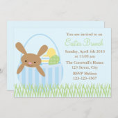 Osterhase im Korb Einladung (Vorne/Hinten)